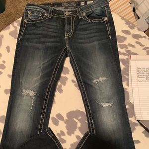 Miss Me distressed dark denim